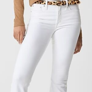 J. Crew Mid-Rise Flare Crop Jeans - White, Size 28
